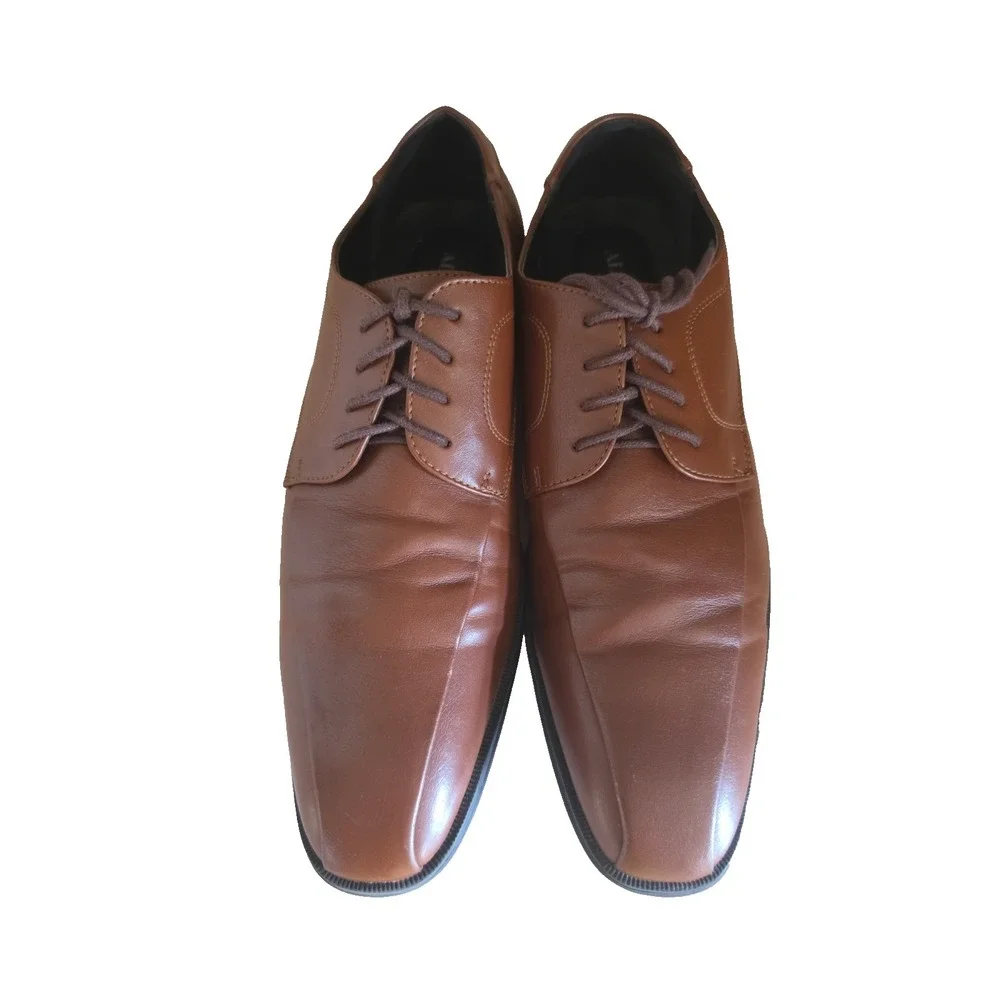 Alfani Seth Men's Brown Lace Up Dress Shoes Size 10.5M Casual Oxford